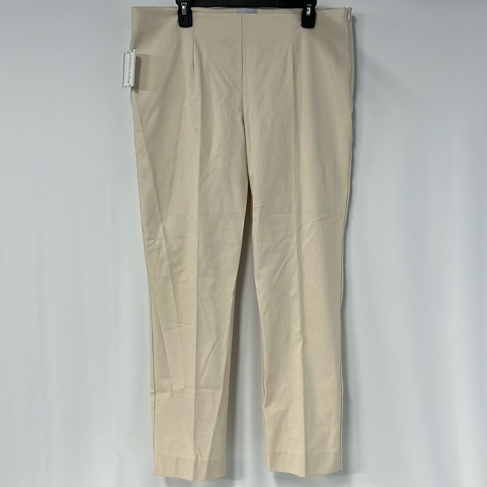 CHARLOTTE KELLOGG WOMENS LONG CANVAS COTTON STRETCH PANTS FTL-09-131